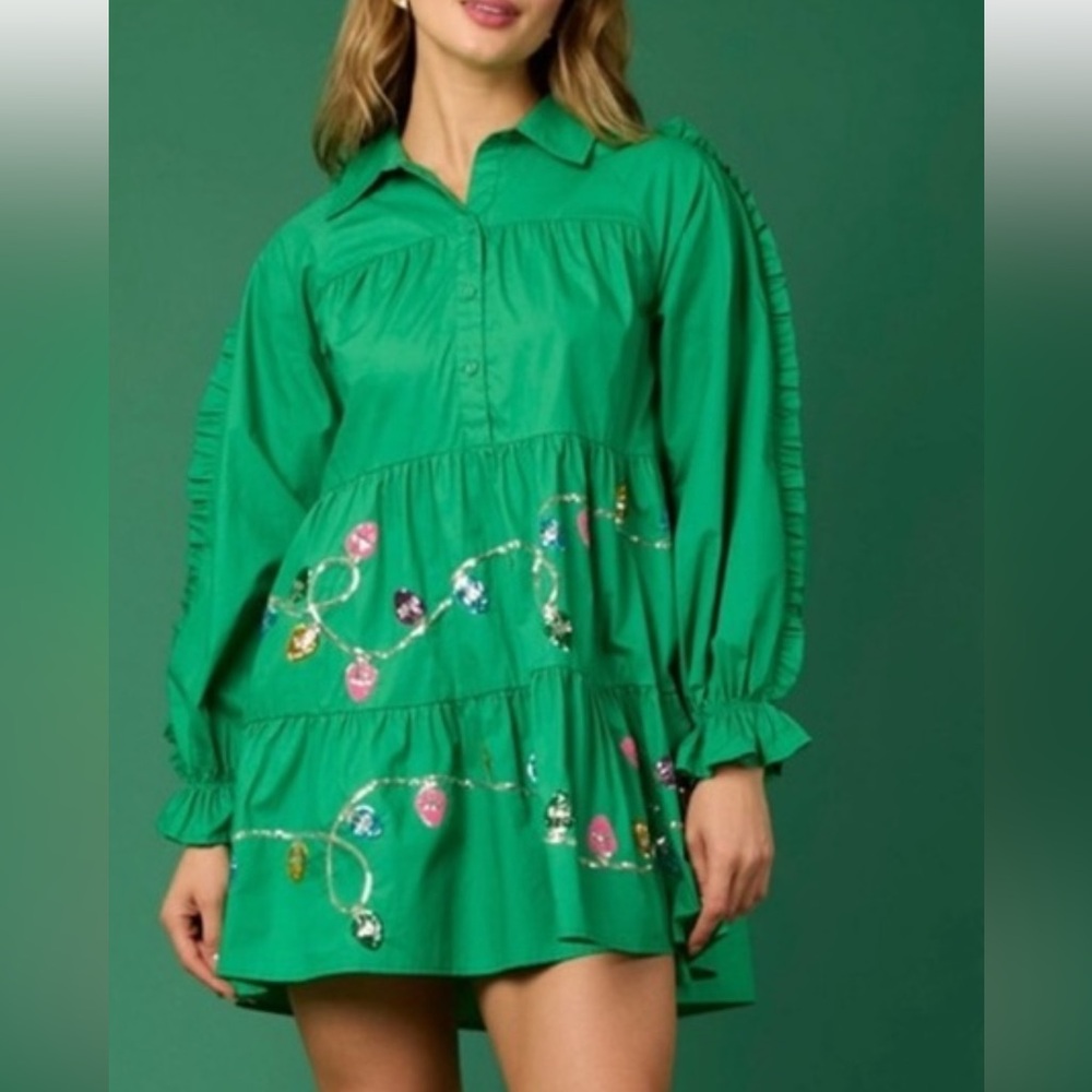 Christmas string lights dress